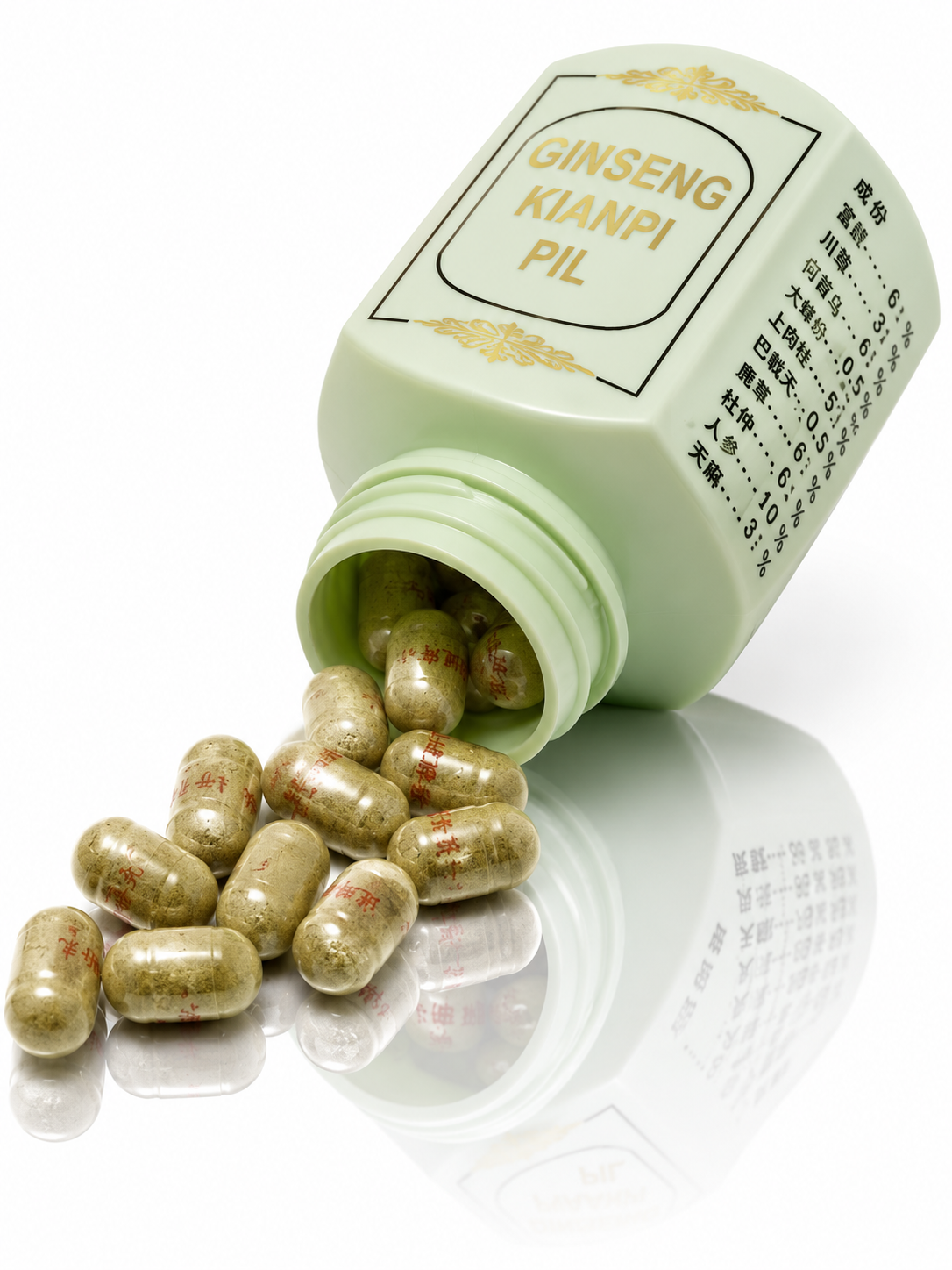 Ginseng Kianpi Pil Capsules Herbal Ginseng Supplement Bottle Pack